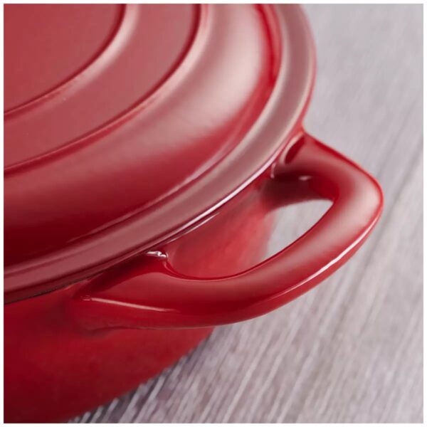 Tramontina Covered Enameled Cast Iron Braiser - 3.8L - Red - Image 4