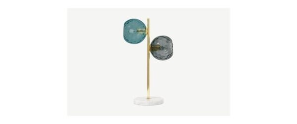 Ilaria Multicoloured Glass And Brass Table Lamp - Image 3