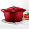 Tramontina Enameled Cast Iron 7-quart Dutch Oven  -Red - Image 4