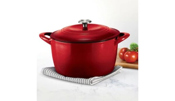 Tramontina Enameled Cast Iron 7-quart Dutch Oven  -Red - Image 4