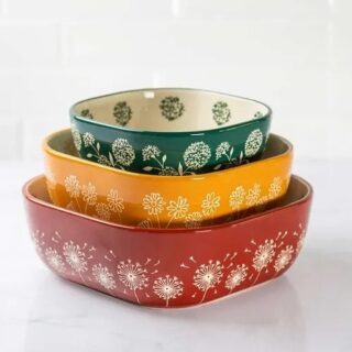 Baum In Full Bloom Serving Bowl Set -3-piece