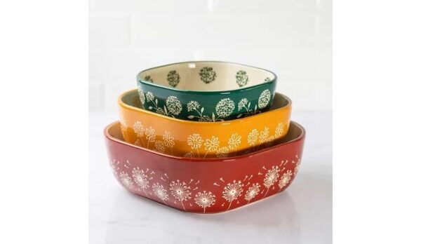 Baum In Full Bloom Serving Bowl Set -3-piece