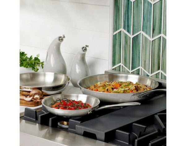 Calphalon 3-piece Tri-ply Clad Stainless Steel Skillet Set - Image 6