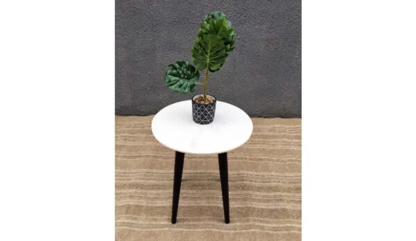 Milano Lule Faux Marble Side Lamp Table - Image 6