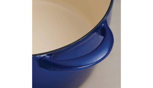 Tramontina Enameled Cast Iron 7-quart Dutch Oven  - Classic Blue and Gold Knob - Image 5