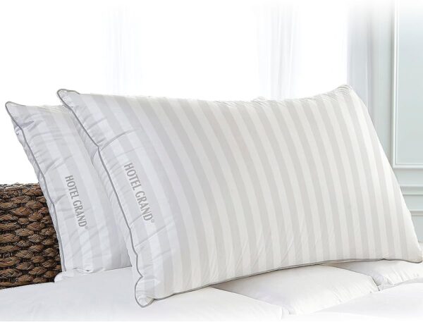 Hotel Grand Softy-Around Feather & Down King Pillow, 2 Pack
