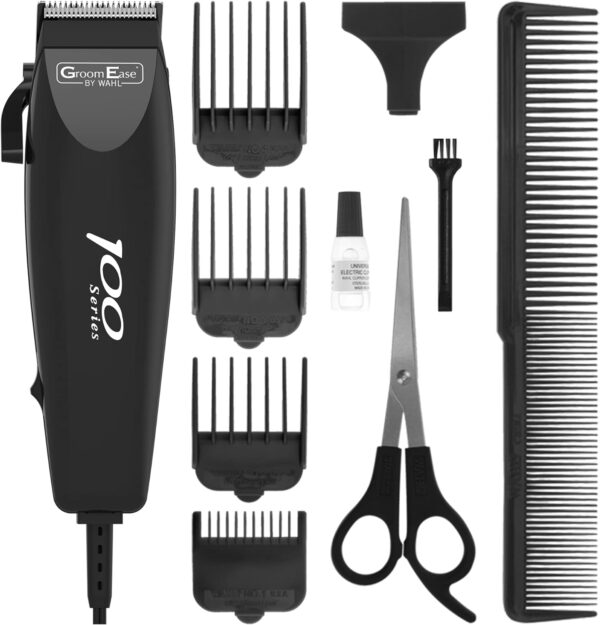 Wahl Groomease 100 Series Hair Clippers For Men - 10pc Kit