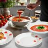 Prima 16 Piece Dinnerware Set - Cream & Red Patterns - Image 2