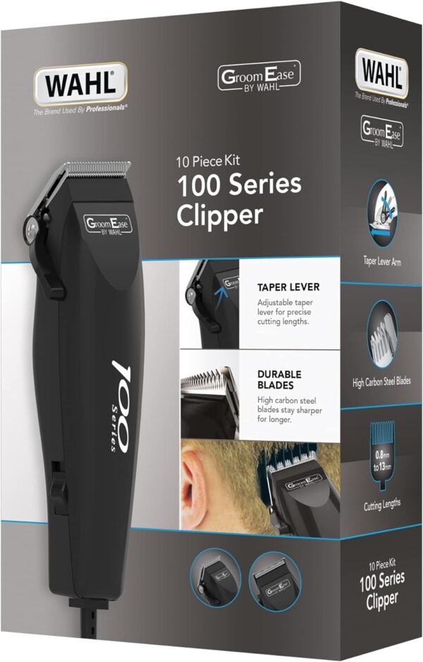Wahl Groomease 100 Series Hair Clippers For Men - 10pc Kit - Image 3