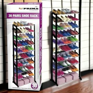 Prima 30 Pair Stackable Shoe Rack
