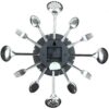Linsan Kitchen Cutlery Wall Clock With Forks And Spoons For Home Decor - 14" - Black - Image 4
