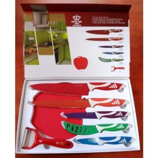 Kitchen Knife Set - Stainless Steel - 6 Piece - Multicolor