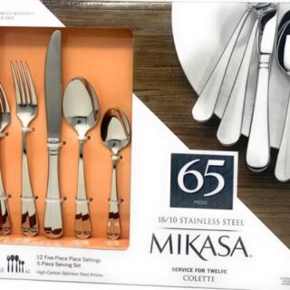 Mikasa Colette 65 Piece Flatware Set - Service For 12