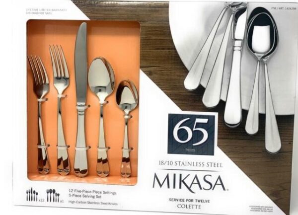 Mikasa Colette 65 Piece Flatware Set - Service For 12