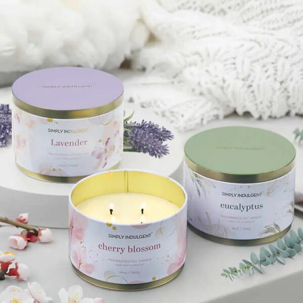 Simply Indulgent Essential Oils And Soy Wax Scented Candle - 3-Pack