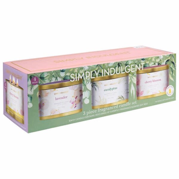 Simply Indulgent Essential Oils And Soy Wax Scented Candle - 3-Pack - Image 4