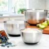 Tramontina Stainless Steel Mixing Bowls 3-pack With Silicone Base - Image 4