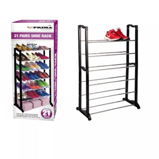 Prima 21 Pair Stackable Shoe Rack