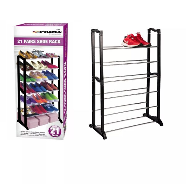 Prima 21 Pair Stackable Shoe Rack