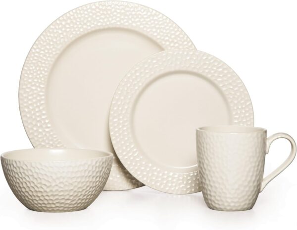 Mikasa Hayes White 16-Piece Dinnerware Set Service for 4 - Image 5
