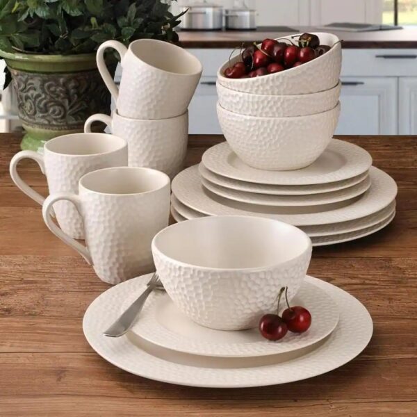 Mikasa Hayes White 16-Piece Dinnerware Set Service for 4 - Image 2