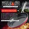 Red Volcano Ceramic Nonstick Cookware Set - 12 Piece - Image 8