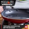 Red Volcano Ceramic Nonstick Cookware Set - 12 Piece - Image 3