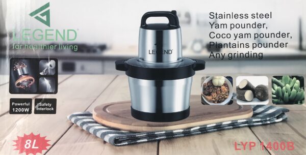 Legend 8 Litres Stainless Steel Yam Pounder - 1200w - Image 5