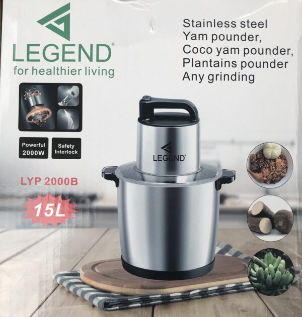 Legend 15 Litres Stainless Steel Yam Pounder - 2000w