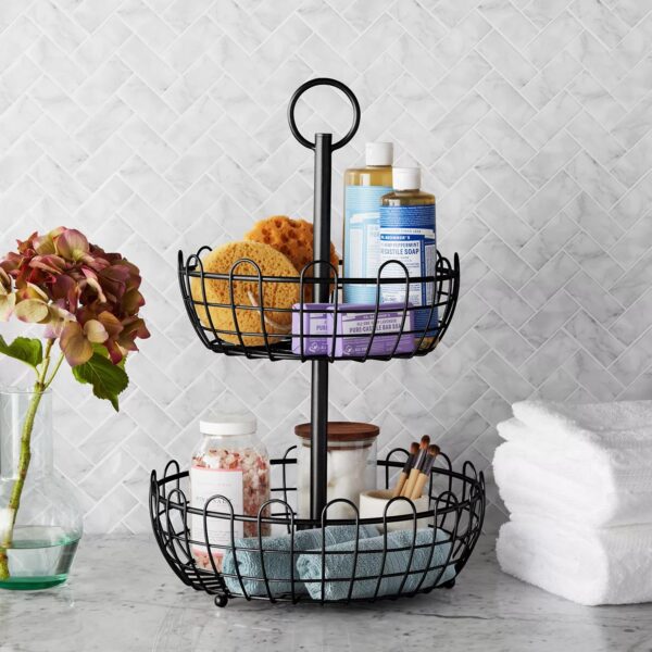 Member's Mark 2-Tier Round Basket Stand - Image 3