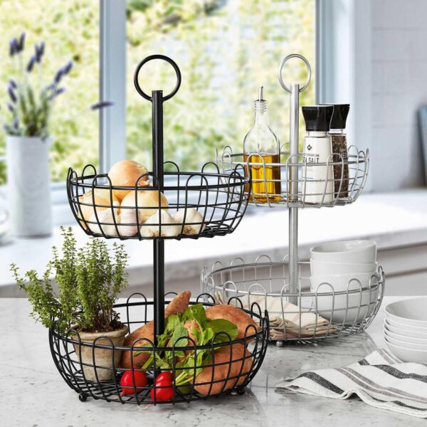 Member's Mark 2-Tier Round Basket Stand - Image 4