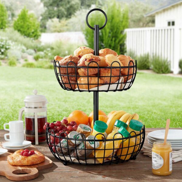Member's Mark 2-Tier Round Basket Stand - Image 5