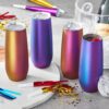 Member's Mark 14oz. Stainless Steel Insulated Flute Tumblers with Lids, 4 Pack (Dragonfly)