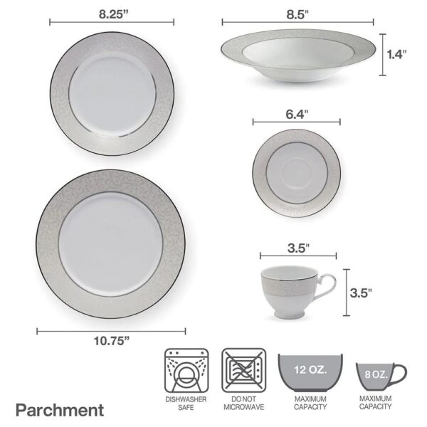 Mikasa Parchment 40-piece Porcelain Dinnerware Set - Image 6