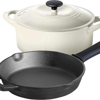 Tramontina Cookware Set Essential Cast Iron 3-Piece (White)