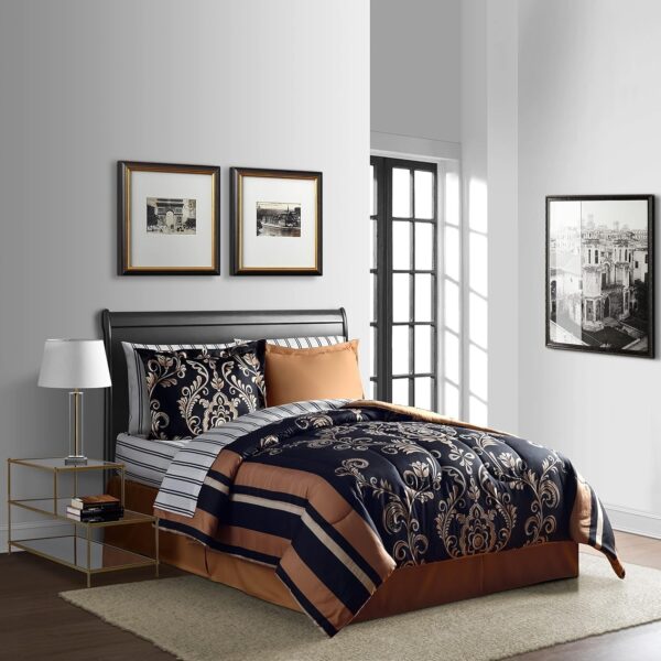 Lanwood Home Sabrina Damask 8-Pc Comforter Set Created For Macy's