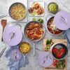 Member's Mark 11-piece Modern Ceramic Cookware Set - Purple - Image 7