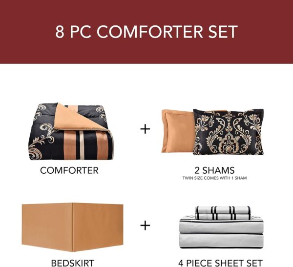 Lanwood Home Sabrina Damask 8-Pc Comforter Set Created For Macy's - Image 7