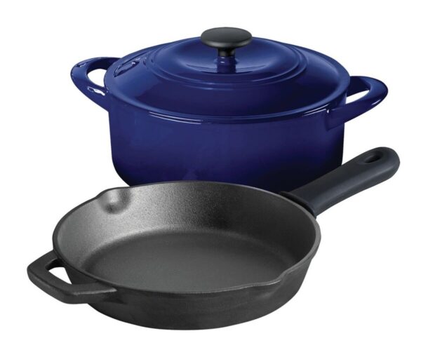 Tramontina Cookware Set Essential Cast Iron 3-Piece (Blue)
