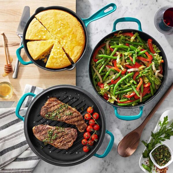Member's Mark Enamel Cast Iron Set 3pc - Image 4