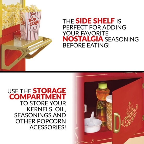 Vintage Old Fashioned Movie Time Popcorn Cart - Image 3