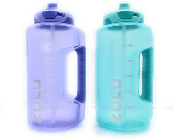 Zulu Water Bottles With Hydration Tracking Time Markers - 2 Pack - 64 Oz - Image 2