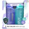 Zulu Water Bottles With Hydration Tracking Time Markers - 2 Pack - 64 Oz
