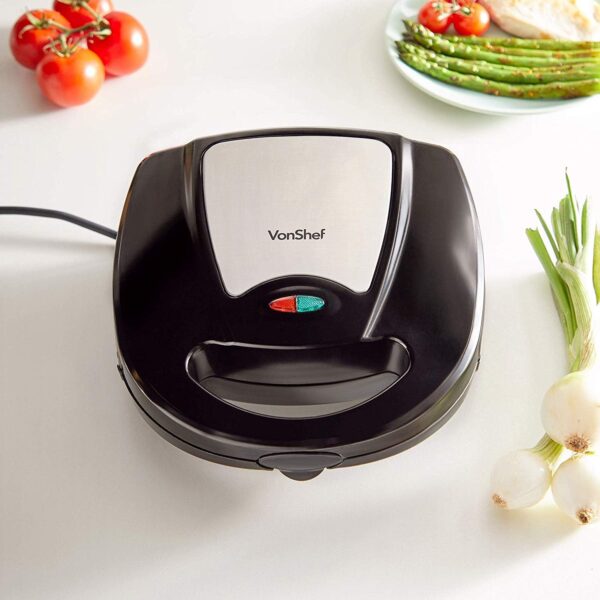 VonShef 3-in-1 Sandwich Toaster, Waffle Maker & Grill - Image 4