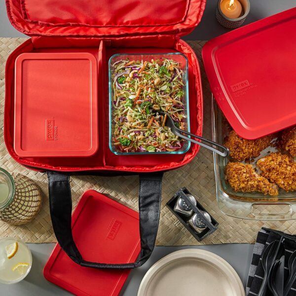 Portable Easy Grab Double Decker 9 Piece Food Storage Container Set - Image 5