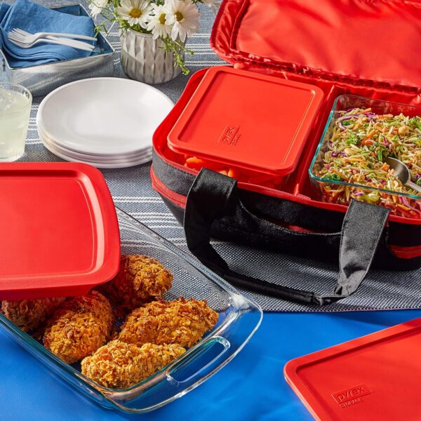 Portable Easy Grab Double Decker 9 Piece Food Storage Container Set - Image 6