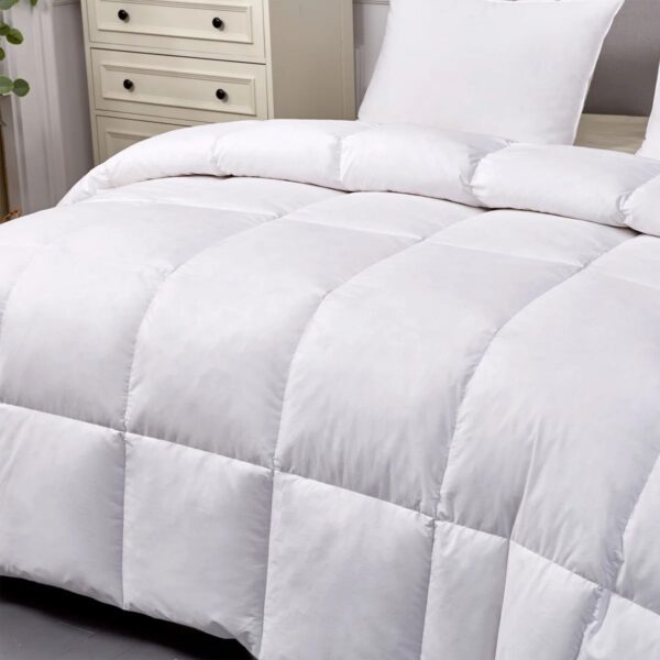 Hotel Grand White Goose Feather & Down Comforter Set - Twin - Image 3