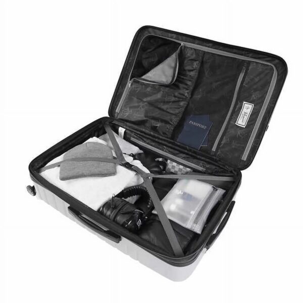 Original Penguin Keeper 2pc Hardside Spinner Luggage Set ( Silver ) - Image 3