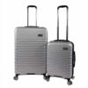 Original Penguin Keeper 2pc Hardside Spinner Luggage Set ( Silver )