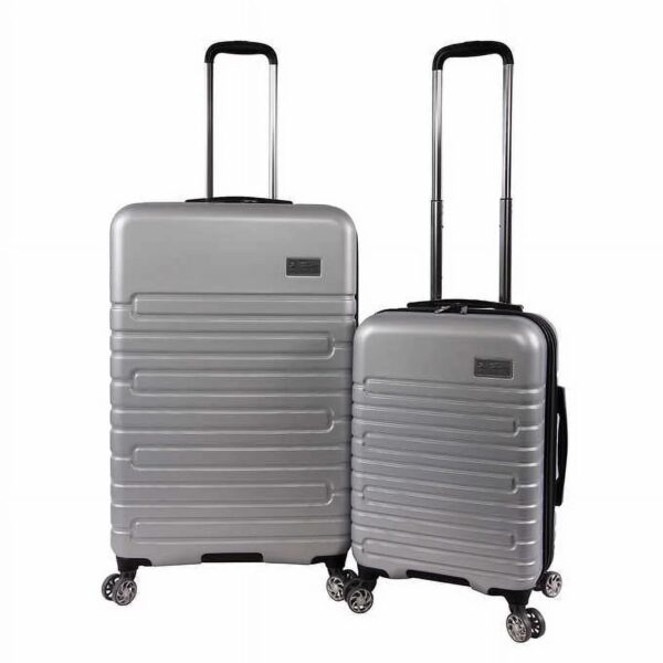 Original Penguin Keeper 2pc Hardside Spinner Luggage Set ( Silver )